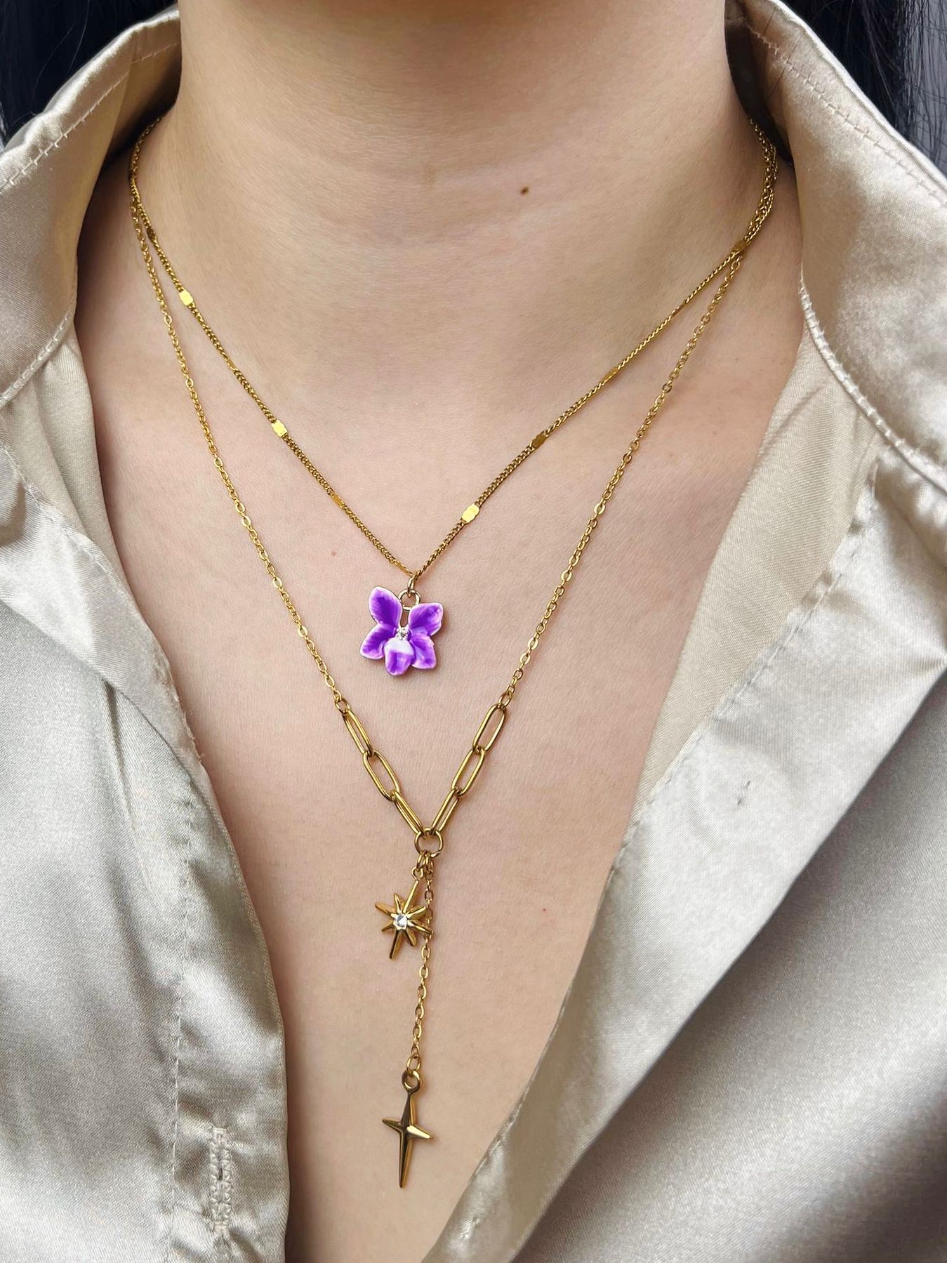 SUN AND STAR NECKLACE