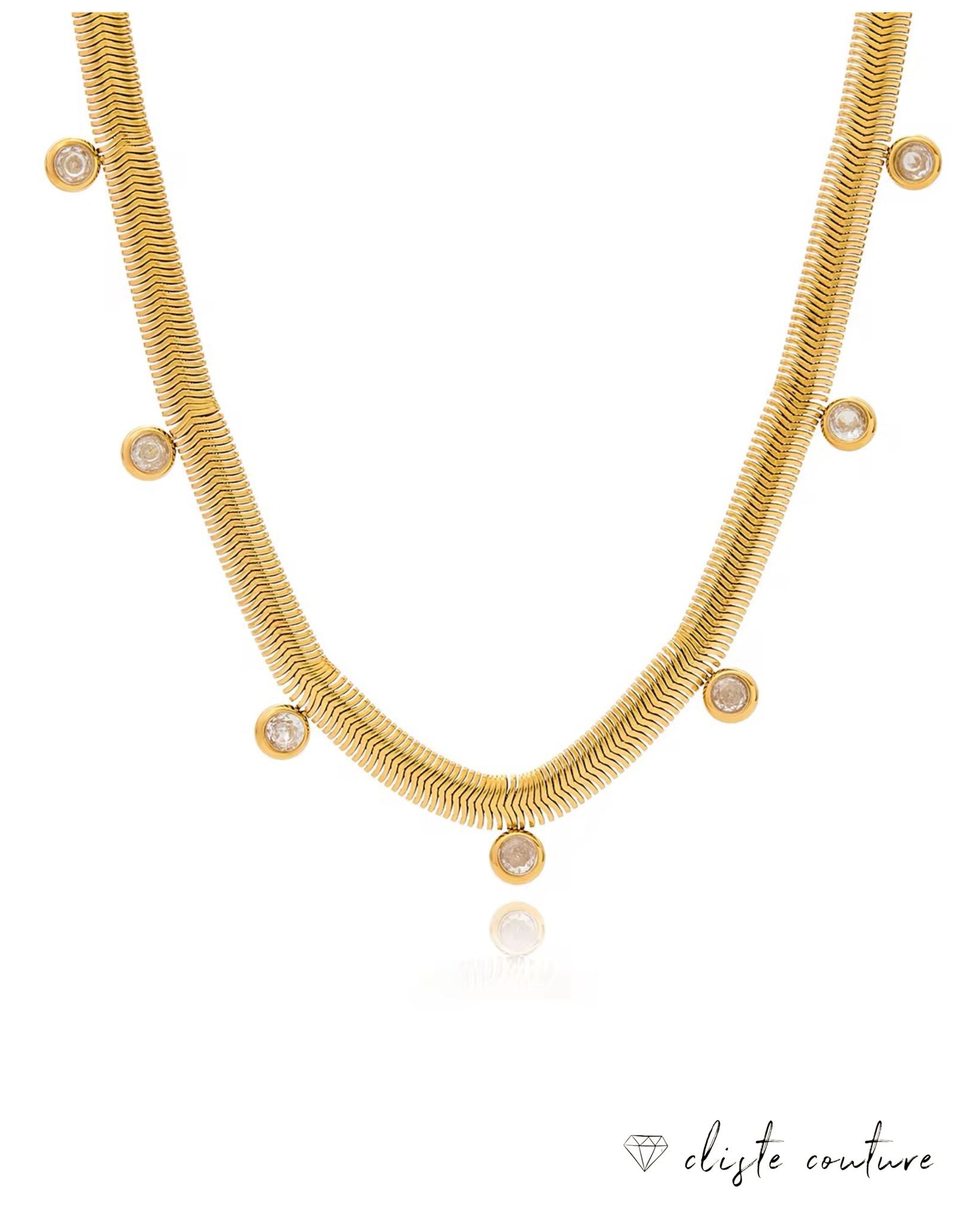 SNAKE CHAIN WITH ZIRCON