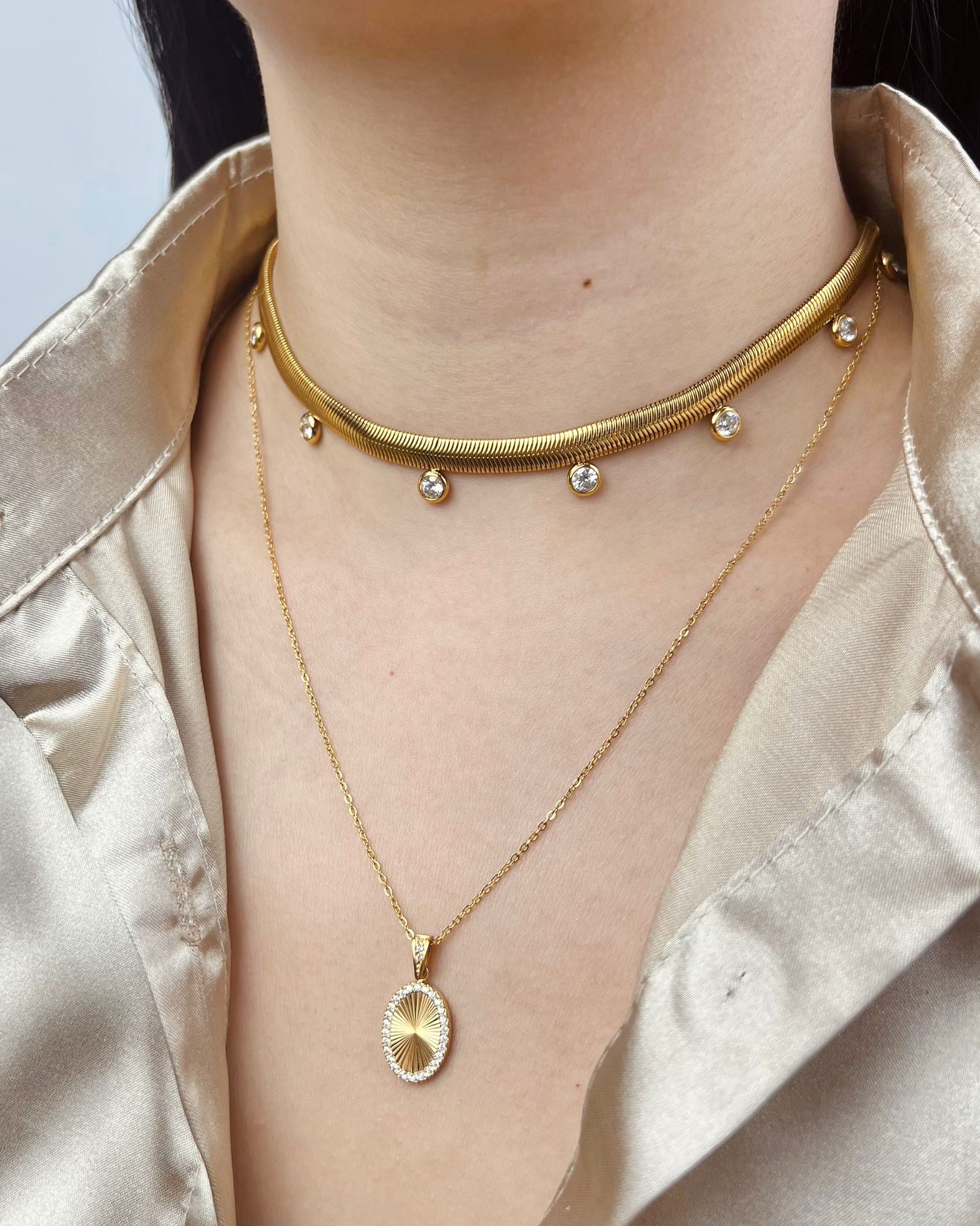 SNAKE CHAIN WITH ZIRCON