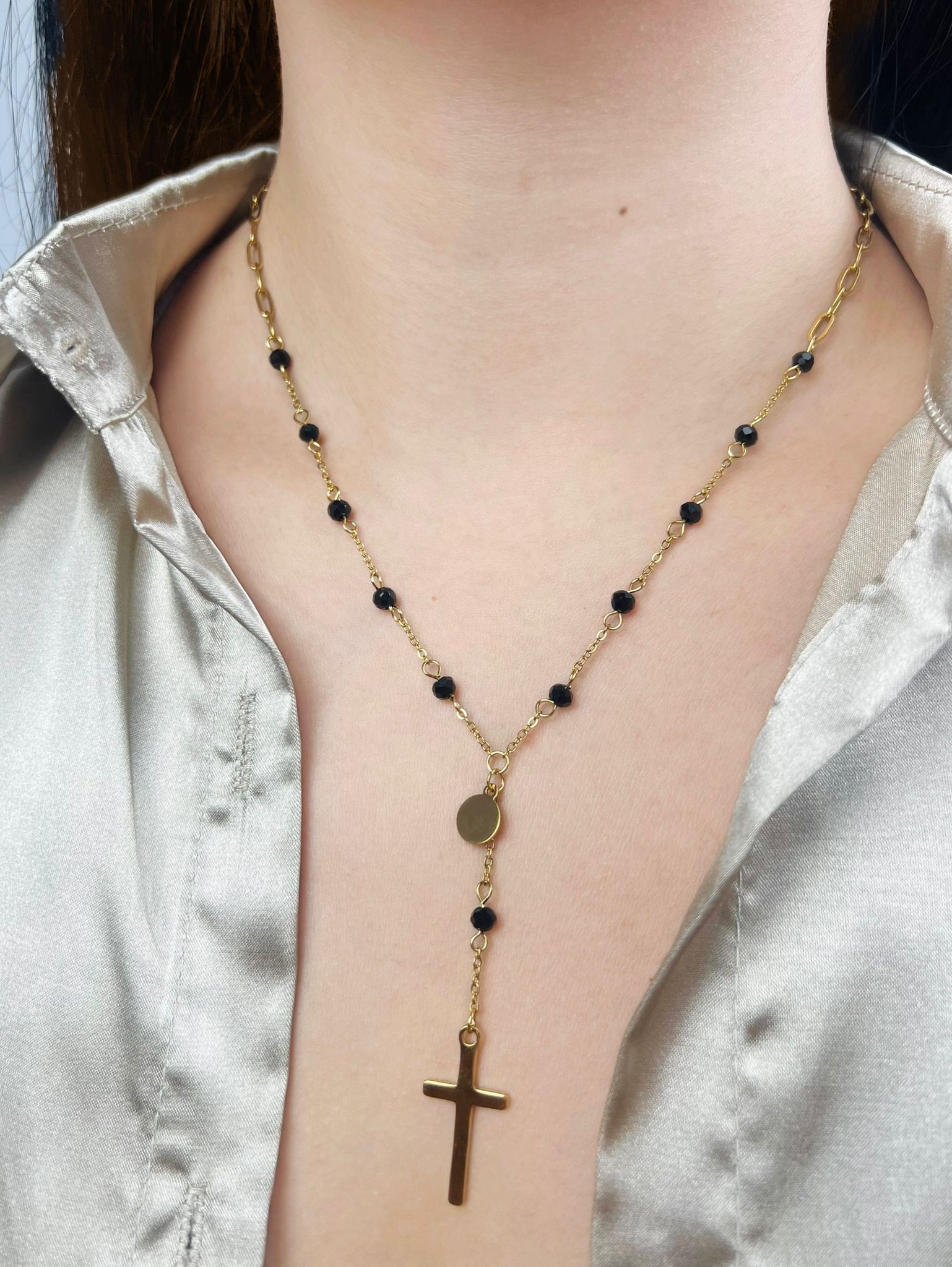 Cross pendant necklace for her