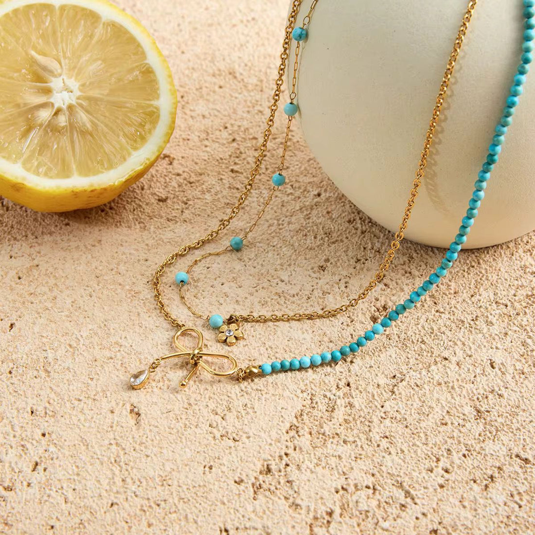 Floral pendant necklace for her
