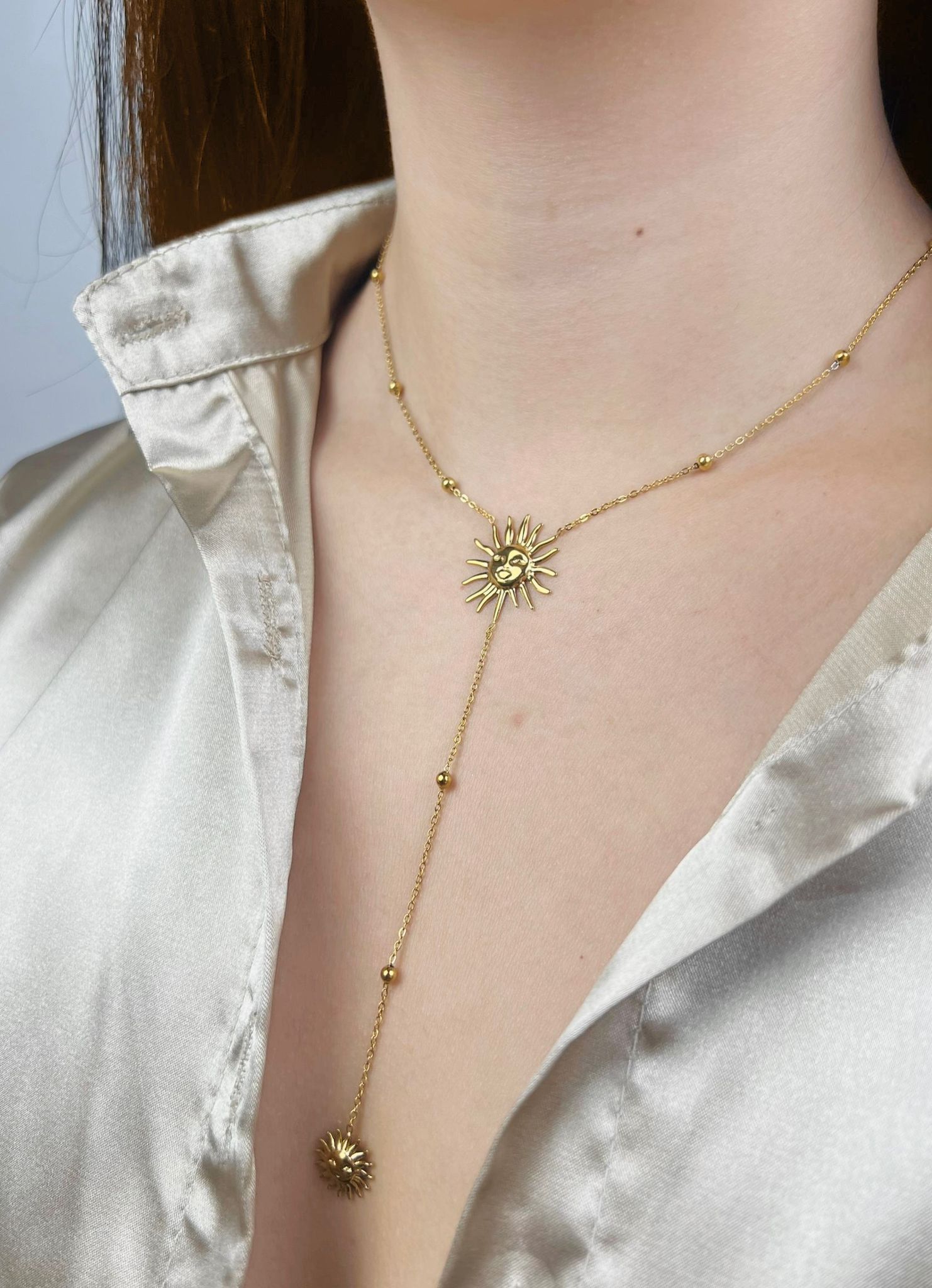 Trendy sun design necklace for her