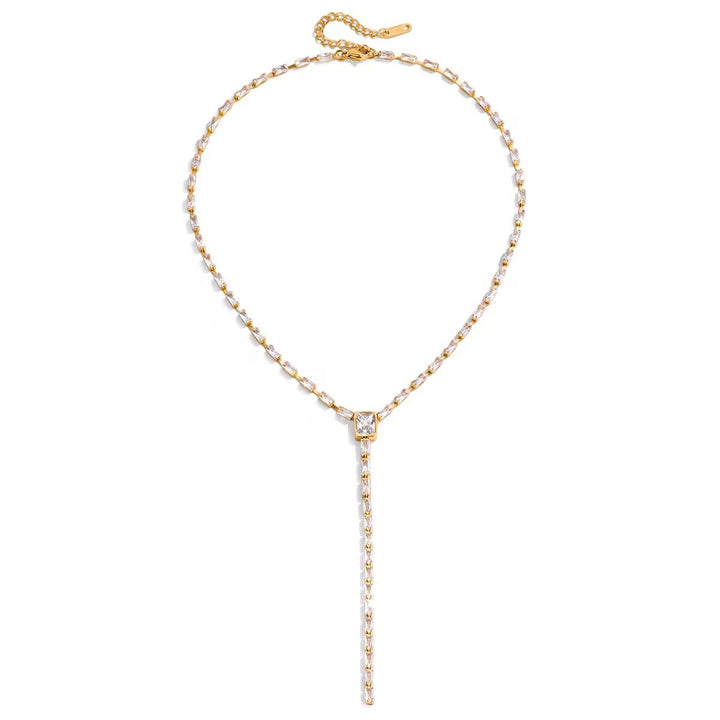 Gold necklace with a small pendant for her