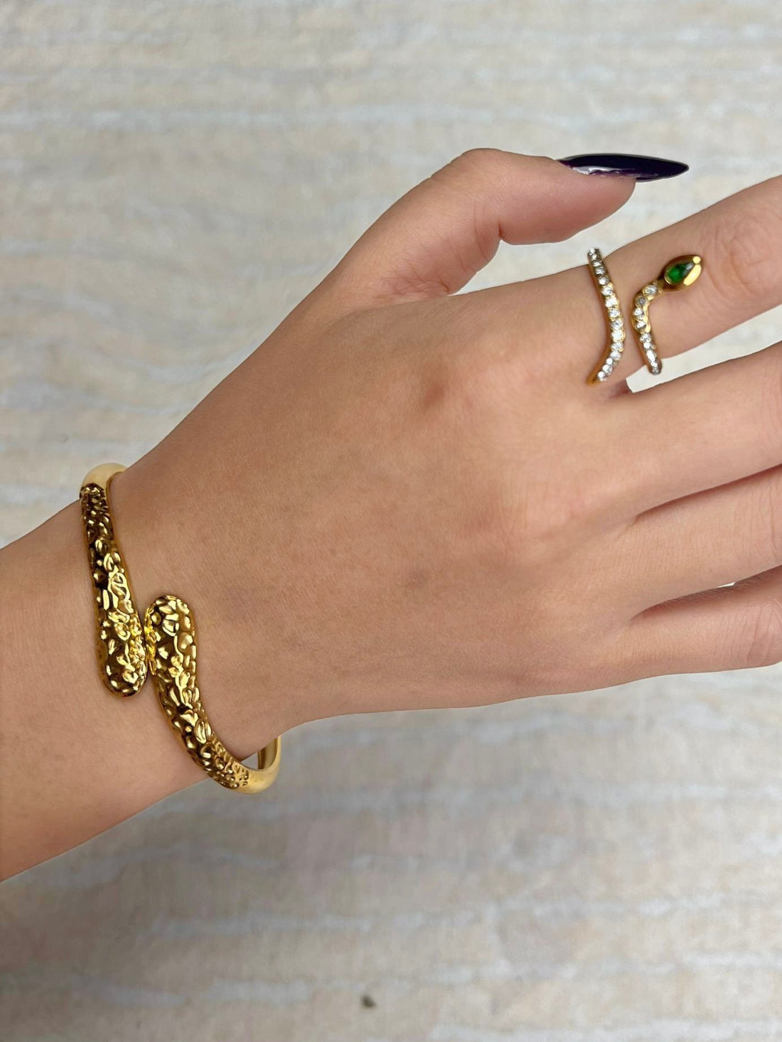 Stylish sleek gold bracelet for her