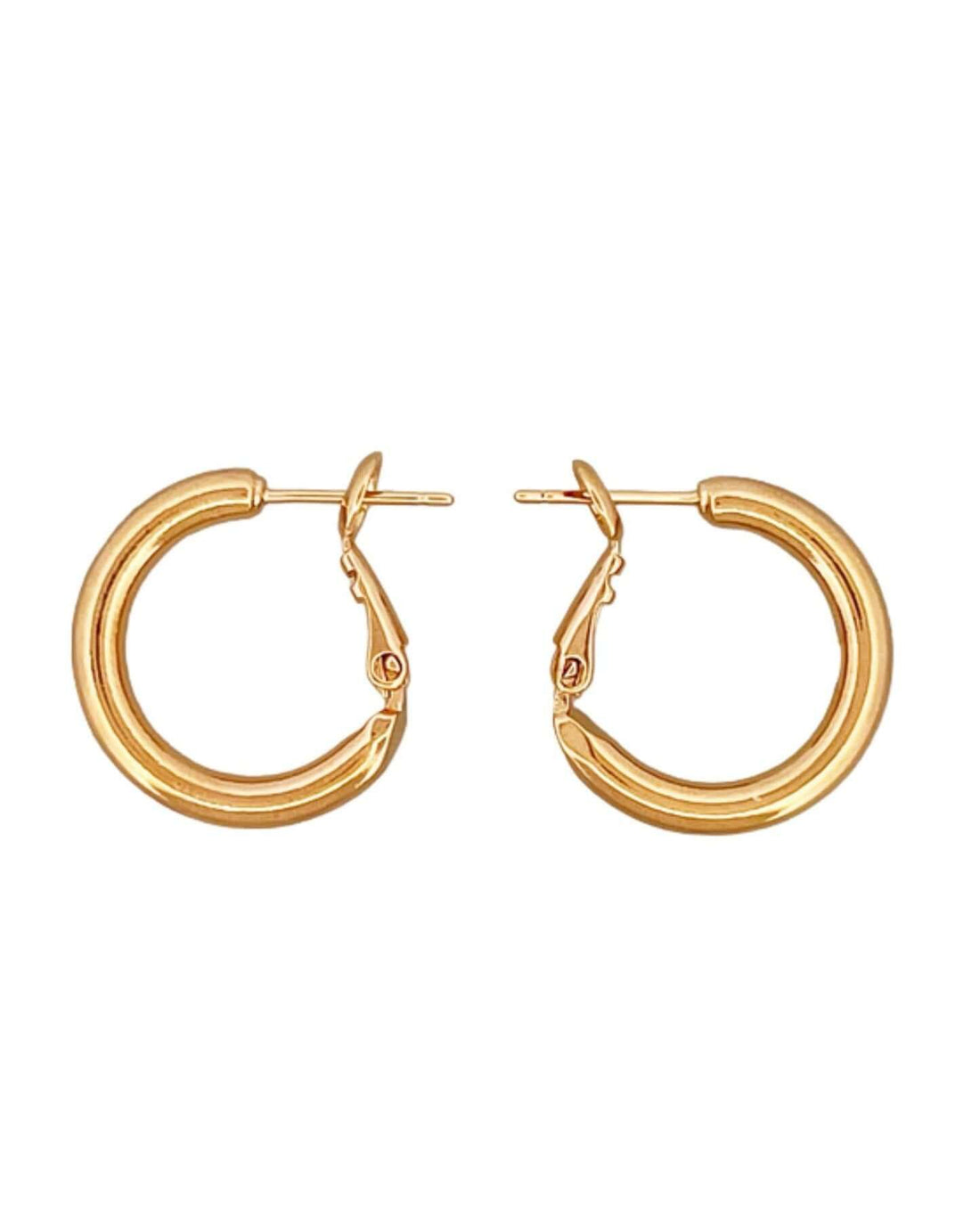 Gold hoop earrings for her
