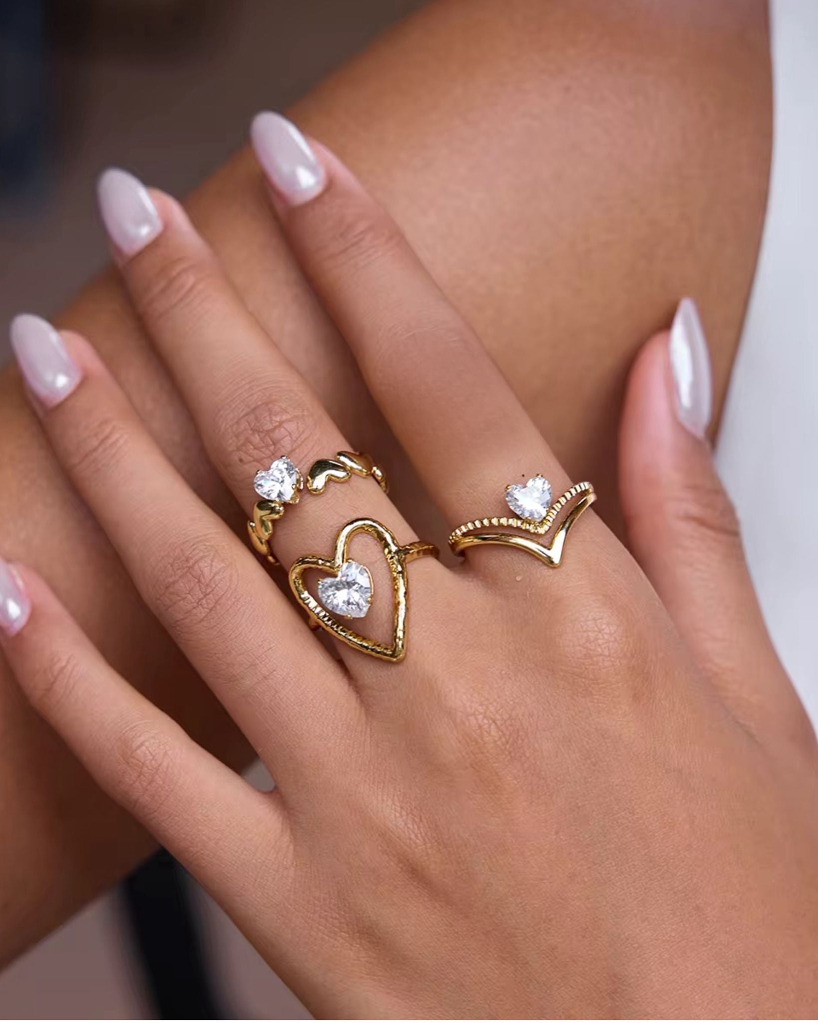 Modern gold stainless steel ring for her