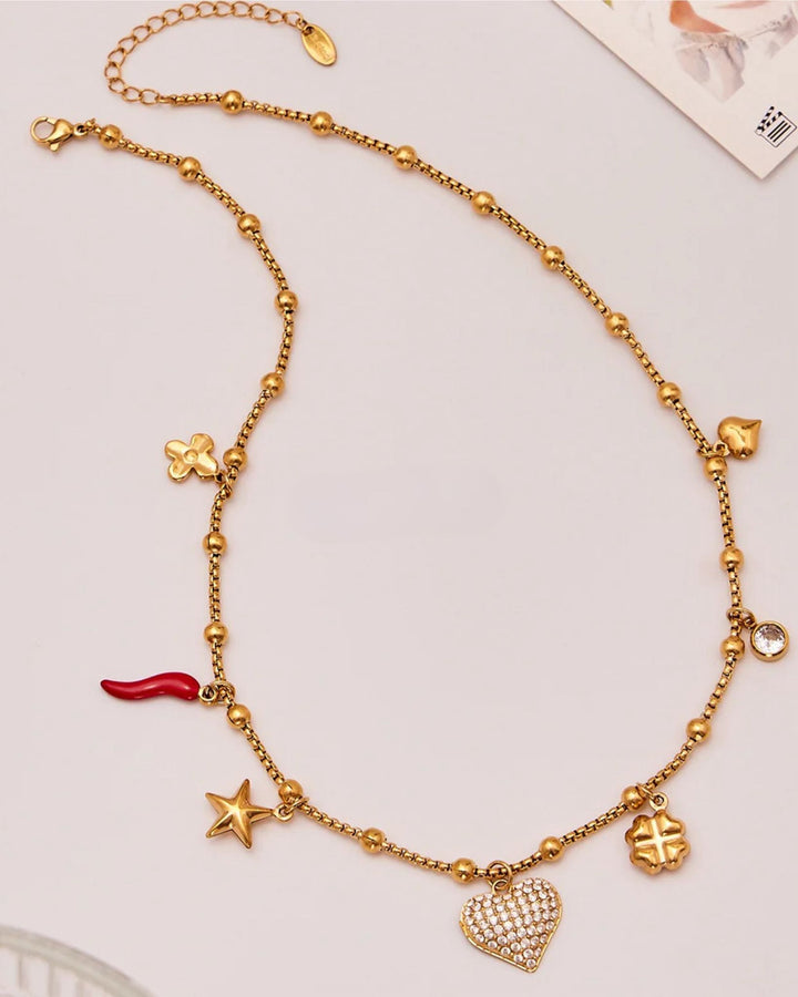 Elegant charms necklace for her