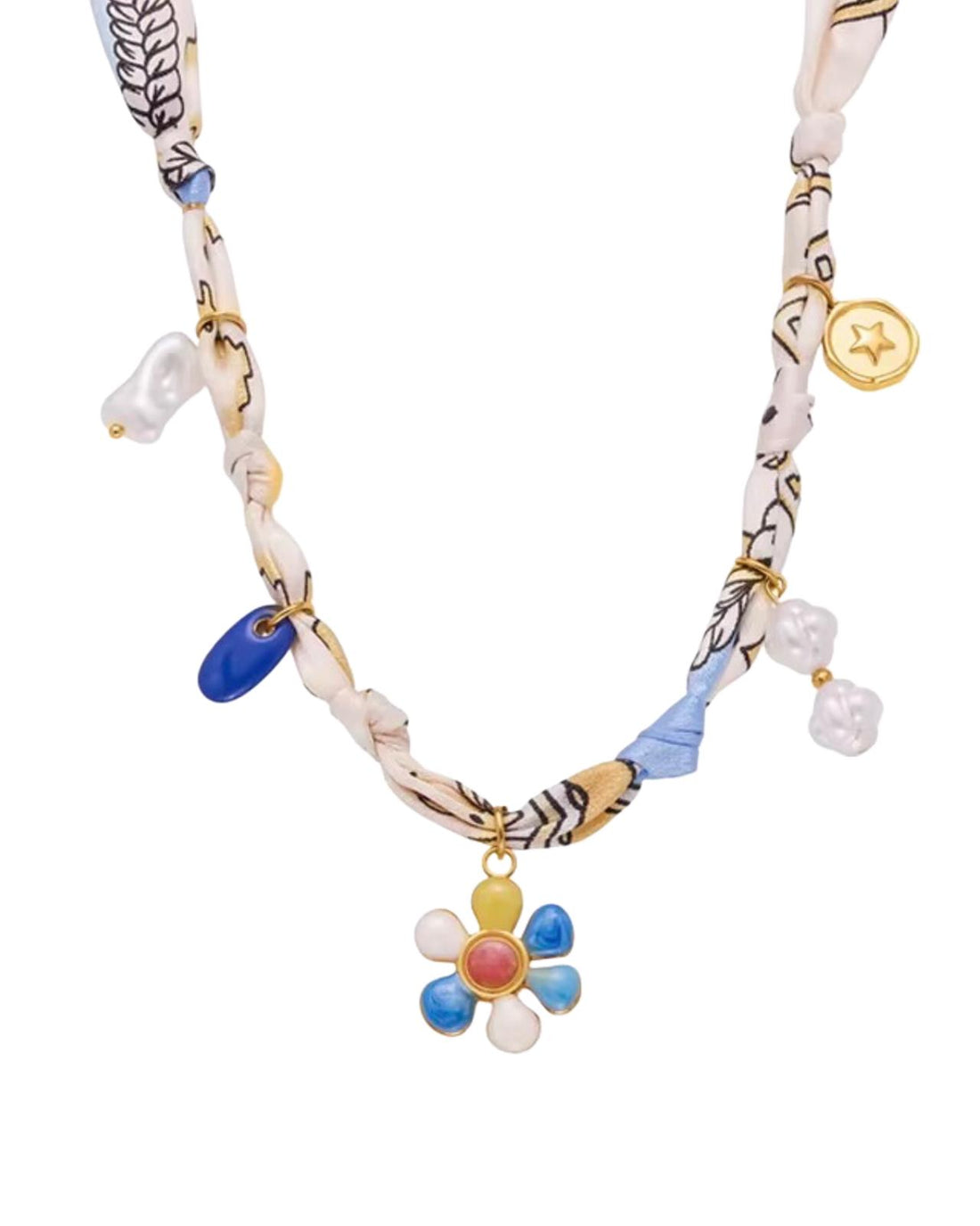 Necklace with colorful pendants for her