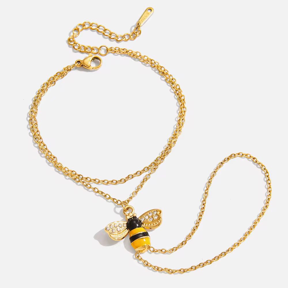 Designer bee ring bracelet for her