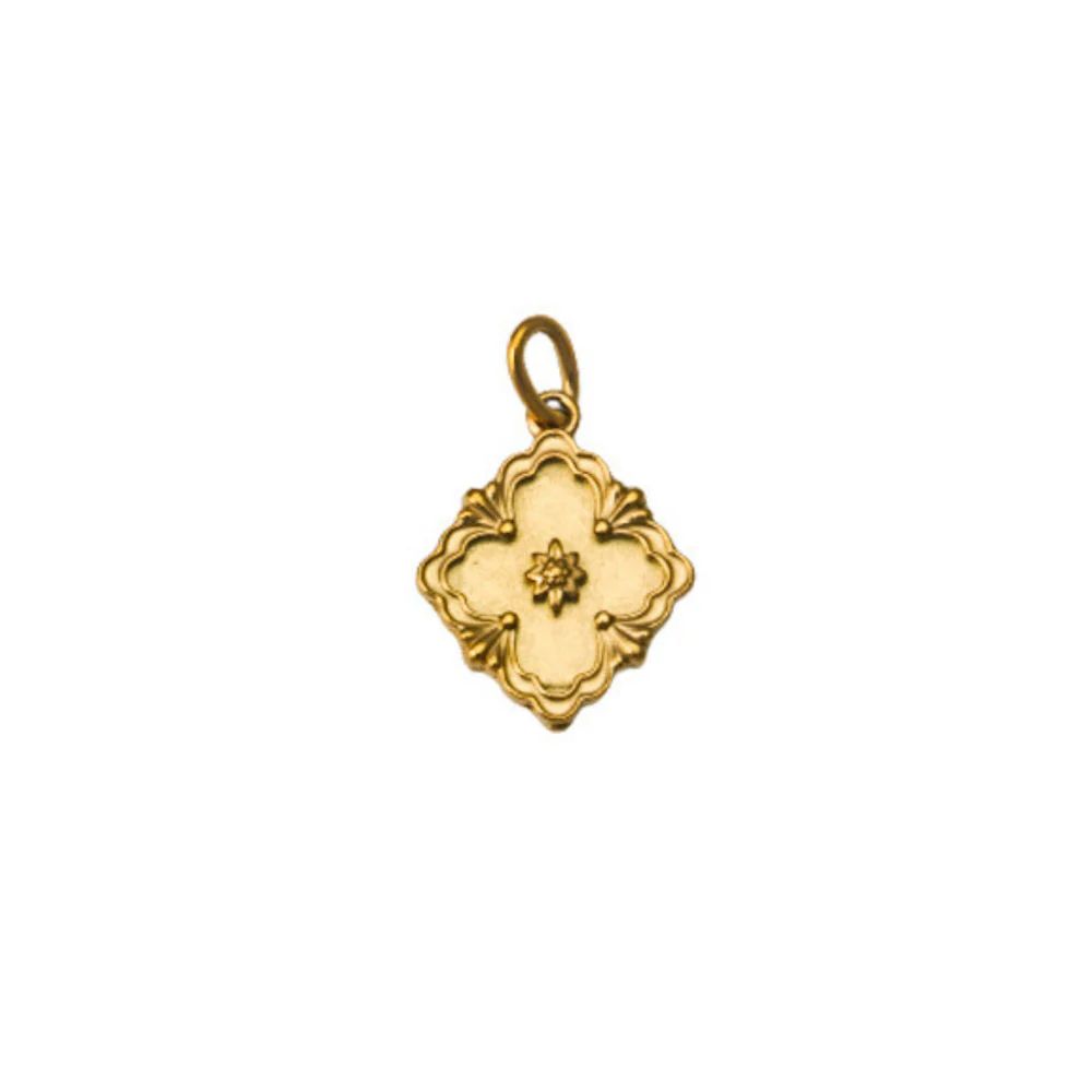 Gold designer clover charm for her