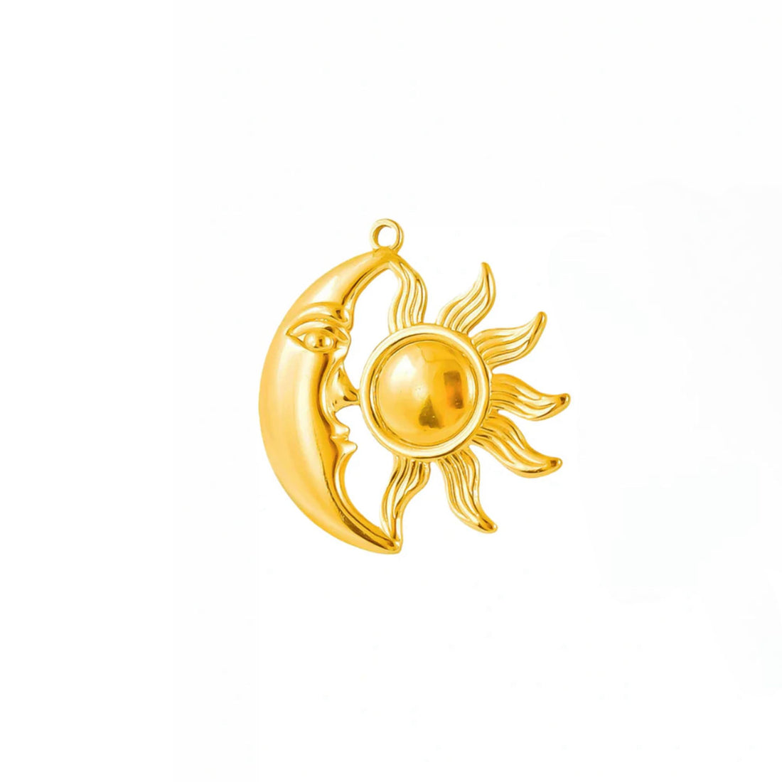 Beautiful Gold sun and moon charm for her