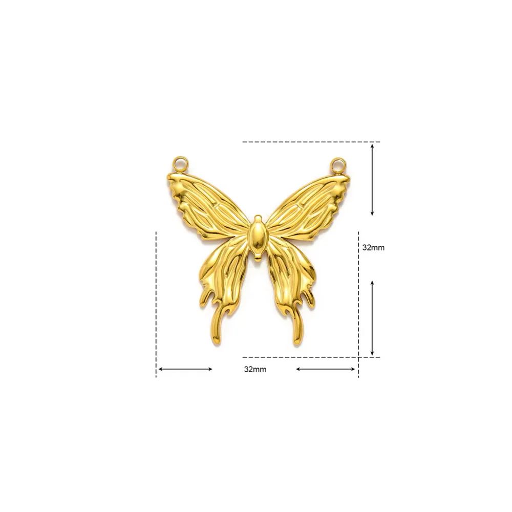 Stainless steel butterfly gold charm for her