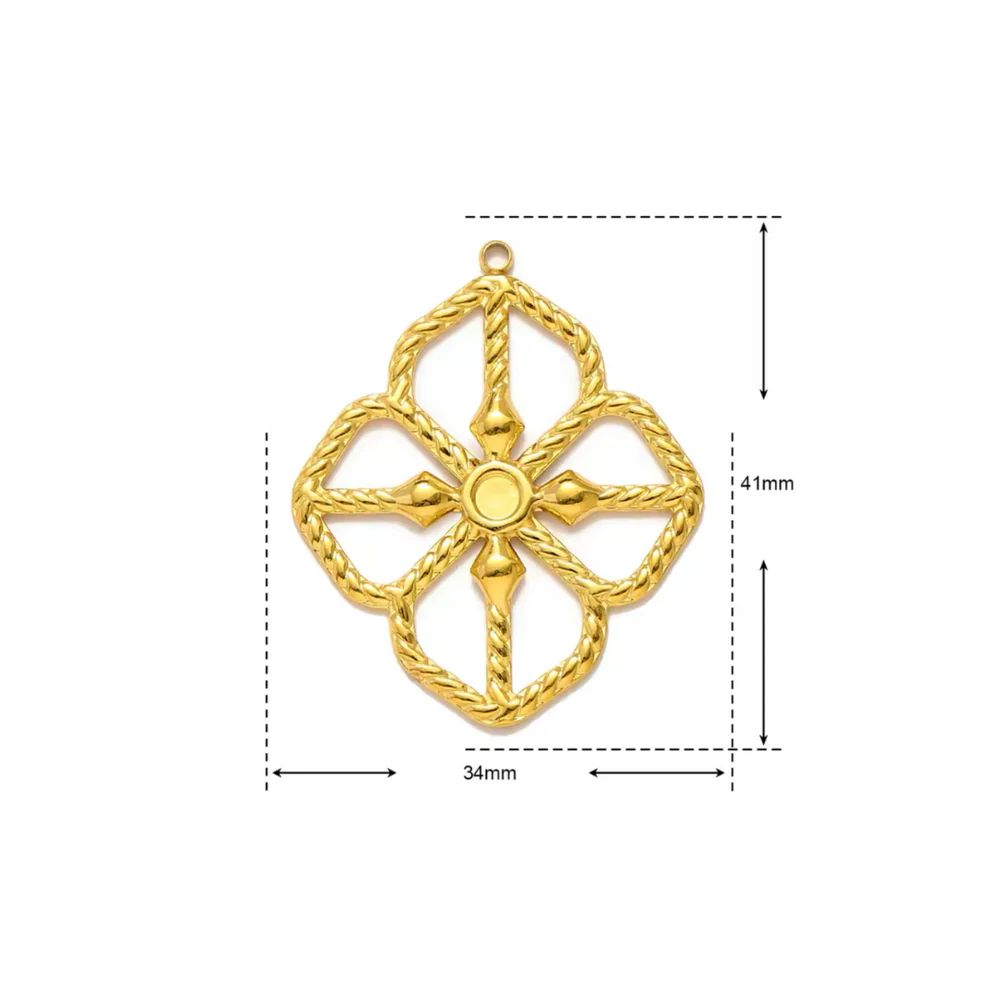 Unique stainless steel gold charm for her