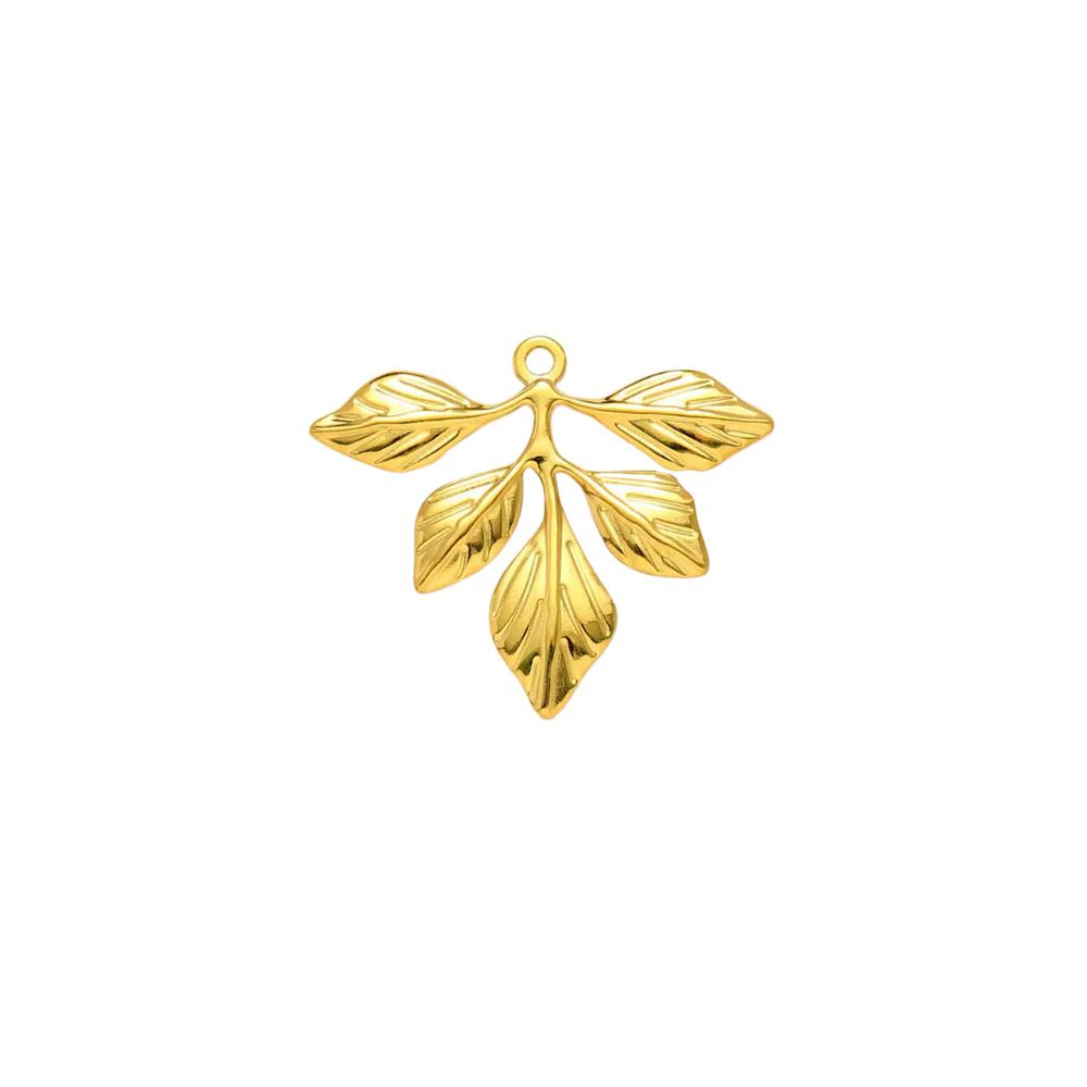 Gold multi leaf charm for her