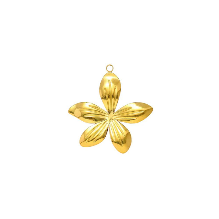 Gold flower shaped charm for her
