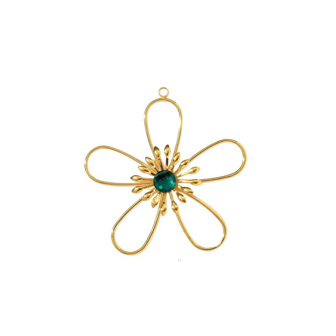 CC EMERALD FLOWER CHARM