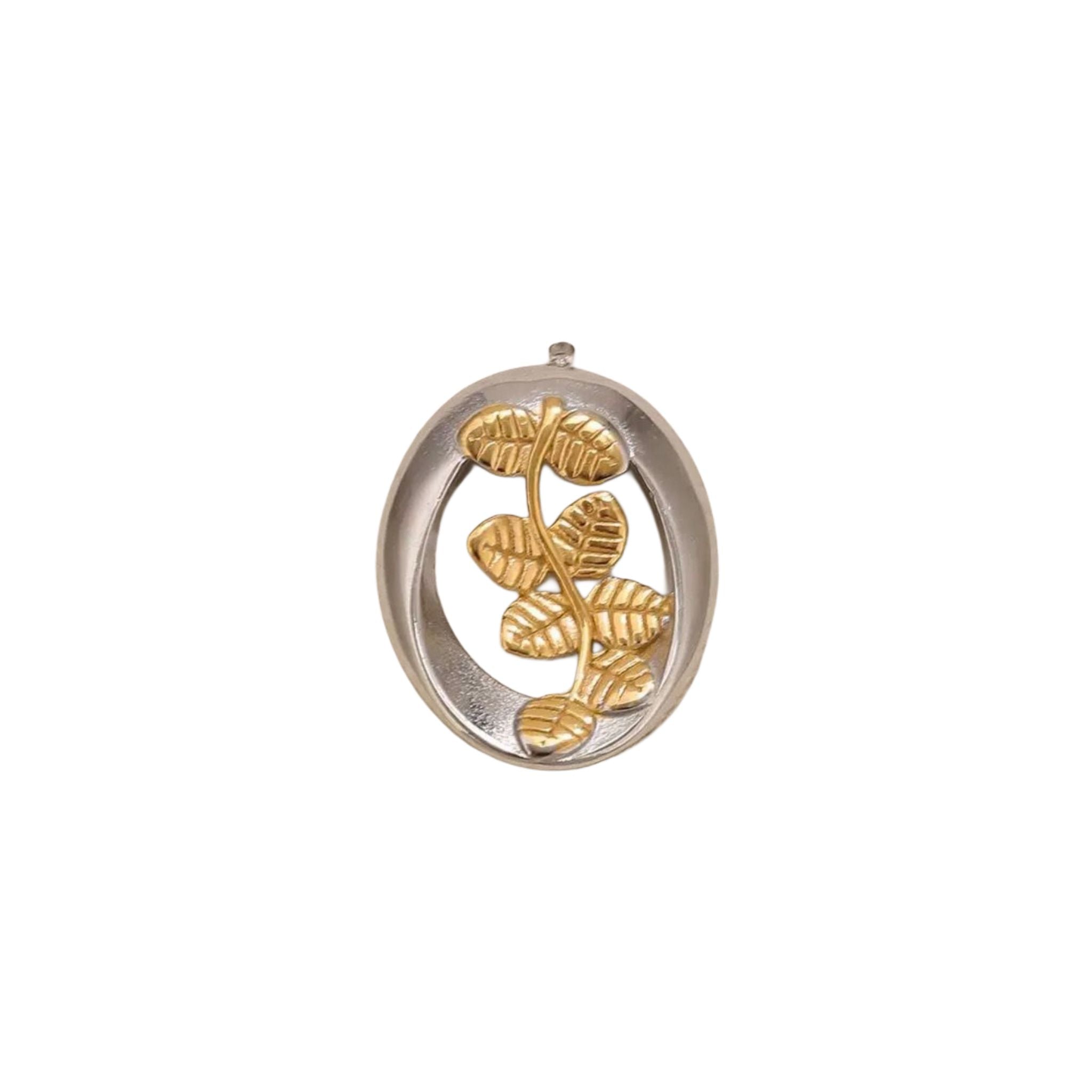 CC SILVER GOLD FLOWER CHARM