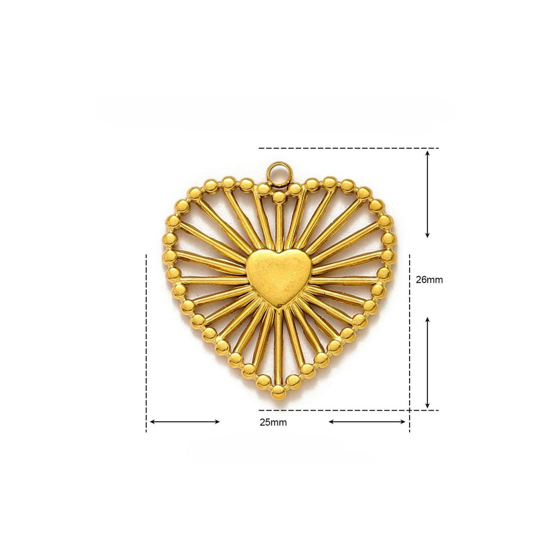 CC DOUBLE HEART CHARM