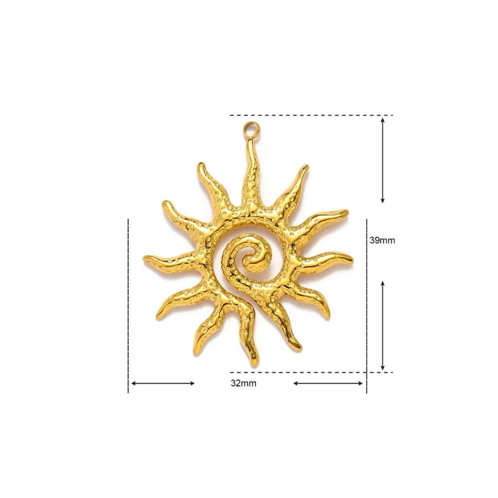 CC GOLD SUN CHARM