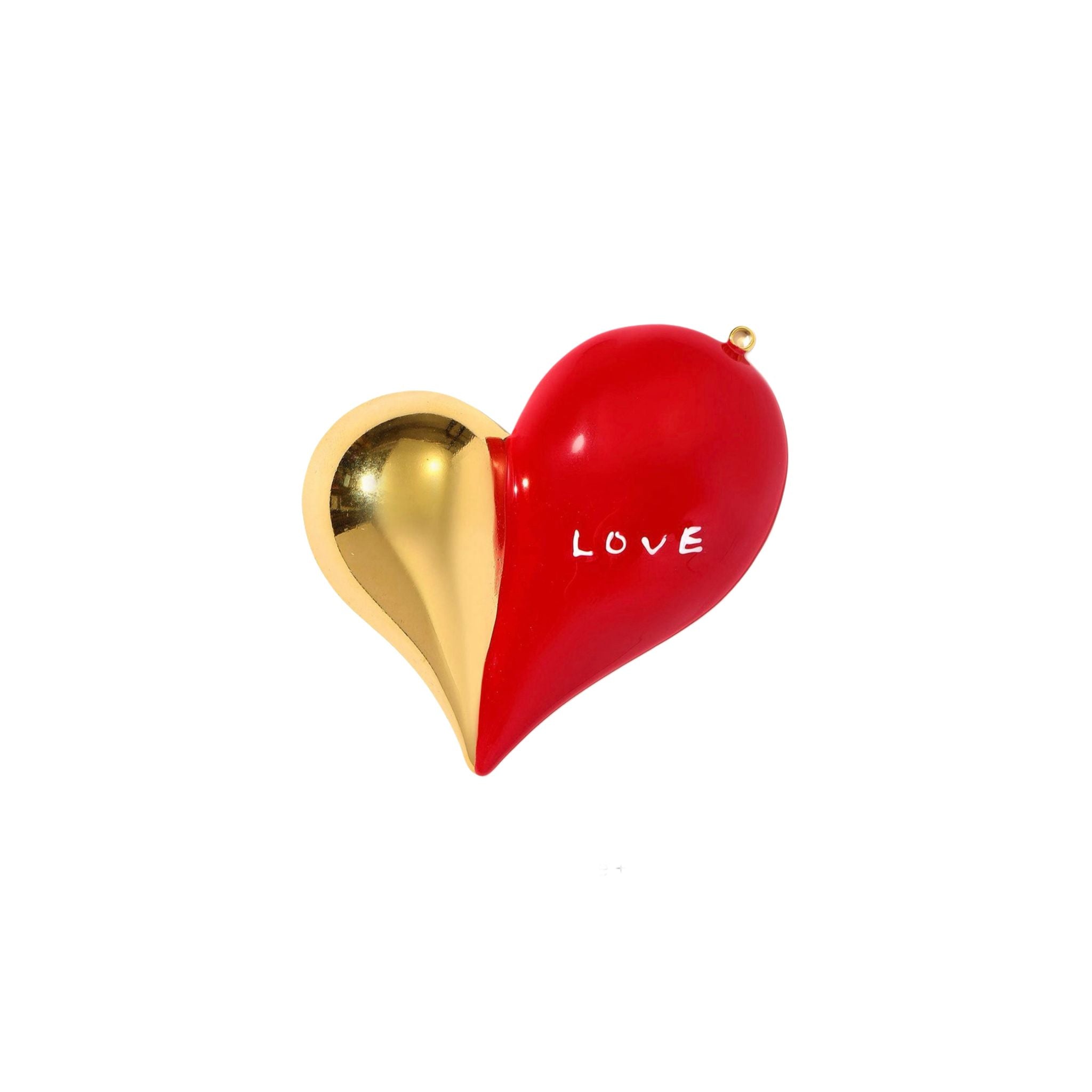 CC GOLD RED HEART CHARM